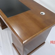 纯实木办公桌1.21.4米1.6米电脑，台公司单人，职员桌油漆木皮办