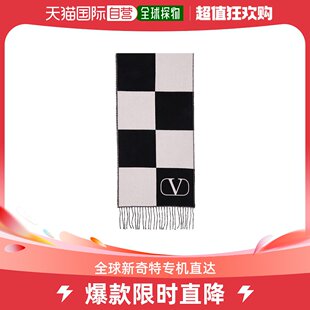 99新未使用香港直邮Valentino Exchess格纹流苏围巾 3W0ET028