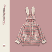 月光宝盒 TURN2SPRING 小众设计感 可爱兔耳连帽保暖外套 女棉服