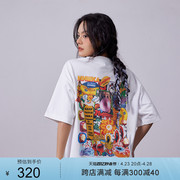 MISHKA大眼球潮牌2023夏季男女同款潮流字母创意印花短袖T恤