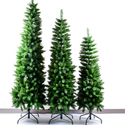 圣诞装饰场景布置绿色铅笔树 圣诞橱窗瘦圣诞树y1.5/1.8/2.1米摆