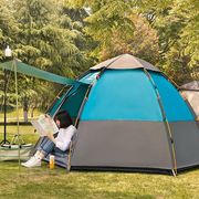户外全自动六角帐篷，便携式多人加厚防雨防晒家庭休闲野外露营装备