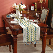 轻奢美式桌旗茶几布简约北欧布艺电视柜餐桌客厅家用装饰长条桌布