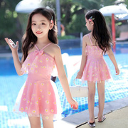 女童泳衣连体裙式681012岁女生款儿童网红洋气夏季海边游泳衣