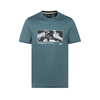 Hugo Boss 棉质复古图案装饰男士休闲运动圆领短袖T恤