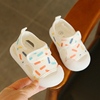 春夏宝宝学步凉鞋卡通，小熊6个月-2岁透气防滑男女婴儿鞋网布