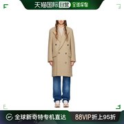 香港直邮潮奢amialexandremattiussi女士双排扣翻领大衣fco