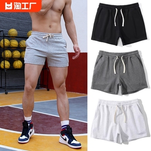 男士三分裤夏季跑步篮球健身运动短裤韩版青年透气修身纯色3分裤