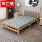 实木床1.8米双人床成人主卧1.5米软靠床，1.2米简约单人床1米学生床