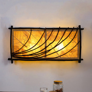 东南亚创意过道壁灯卧室床头灯餐厅艺术装饰灯别墅酒店实木墙壁灯