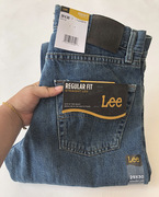 美国Lee regular宽松直筒牛仔裤男中腰纯棉无弹200-8976