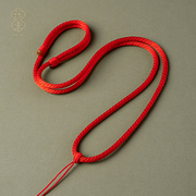 手工编织项链红绳本命年简约款玉吊坠挂绳挂脖翡翠玉佩玉佛挂件绳