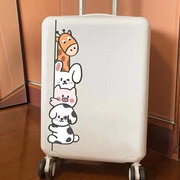 卡通可爱动物贴纸行李箱，旅行箱拉杆箱密码箱，贴画大整张防水不留胶