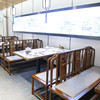 定制实木桌椅组合小菜园中式餐厅中国风青花瓷大理石卡座桌椅组合