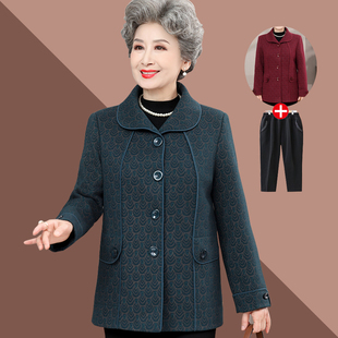 奶奶春秋外套薄款上衣妈妈，装秋季衣服60岁70婆婆，夹克中老年人女80