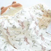 婴儿豆豆毯子新生儿安抚毛毯盖毯儿童被子幼儿园宝宝夏凉被可拆卸