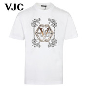 同款VJC/威杰思2024年夏季男装圆领创意烫钻短袖T恤