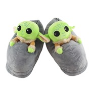 跨境可爱baby Yoda尤达宝宝毛绒拖鞋冬季居家保暖室内棉拖鞋学生