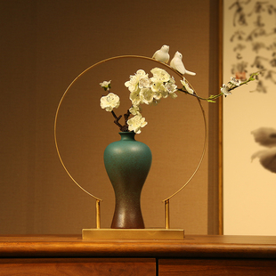 新中式复古风家居摆件客厅电视柜装饰品现代简约轻奢玄关茶几摆设
