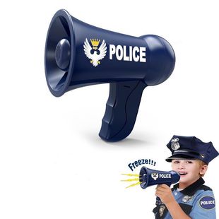 小喇叭益智仿真过家家玩具警察消防警笛声儿童手持扩音器喊话