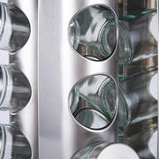 跨境厨房用旋转调味架家用旋转调料罐不锈铁香料置物调料盒套装