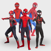 童装儿童蜘蛛侠套装紧身衣玩具，装扮男童超人，衣服披风连体cos服装