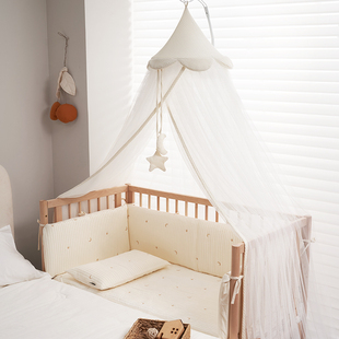 耶西蓓婴儿床蚊帐全罩式，通用宝宝专用拼接床床幔儿童床落地防蚊罩