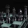 玻璃国际象棋水晶35*35CM大号棋盘透明黑白棋子磨砂王7.6内装