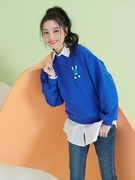 UGIZ商场同款2023春季韩版女装圆领卡通图标纯色卫衣T恤女UATG901