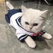 猫衣服连身裙猫咪狗狗可爱衬衫，裙子薄款宠物jk制服裙水手服狗衣服