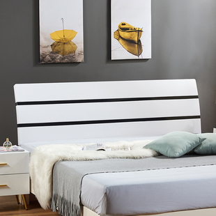 白色烤漆床头板简约现代床头靠背加厚经济型双人床头1.8米1.5米