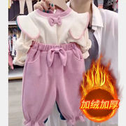 女宝宝秋装套装0一1-2-3岁纯棉婴儿，衣服外出服洋气小女孩两件套潮