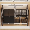 厨房可伸缩下水槽置物架橱柜分层架锅架多功能锅具收纳架整理架子