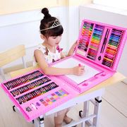 儿童水彩笔绘画套装礼盒画笔，蜡笔小学生美术用品画板彩铅蜡笔组m