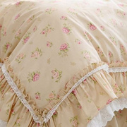 法式韩式复古公主玫瑰蕾丝全棉纯棉床裙款床上用品被套四件套i.