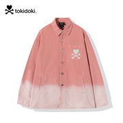 tokidoki原创欧美复古渐变色工装，休闲牛仔衬衫，外套2024春季男女款