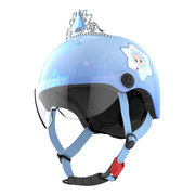 雪花公主儿童电动车头盔3C认证宝宝头盔女生夏盔可爱卡通摩托