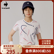 网球系列乐卡克法国公鸡2023秋季女子透气圆领短袖T恤