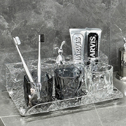 轻奢高级感牙刷牙杯置物架卫生间洗漱台电动漱口刷牙杯牙缸架子
