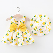 4四5个6月婴儿公主裙子夏季0-1岁小孩夏天衣服2到3女宝宝印花套装