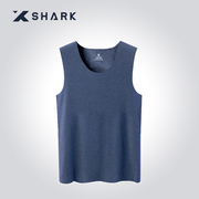 xshark鲨鱼大码加绒男士，保暖背心冬季无痕打底加肥加大双面绒运动