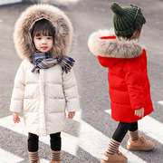 女童棉衣2022女宝宝加厚棉袄外套洋气中长款冬装儿童羽绒棉服