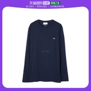 韩国直邮lacoste圆领卫衣，男女同款深蓝色徽标，时尚保暖柔软舒适