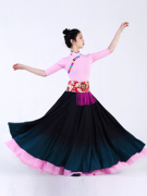 定制藏族舞蹈服民族风舞蹈服装，演出服少数民族服装女大摆裙表演服