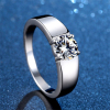 莫桑石钻戒(石钻戒)男钻石戒指，婚戒s925纯银，镀白金铂金结婚订婚送男友礼物