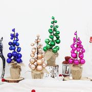郎森 圣诞装饰品迷你摆件商场橱窗创意 桌面场景布置小树装饰
