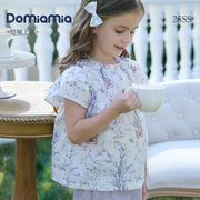 Domiamia女童上衣女宝宝短袖夏装外出衣服短T夏天薄款百搭儿童T恤