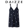 daizze~夏季钉珠重工v领吊带裙，女细肩带背心，裙性感无袖连衣裙短裙