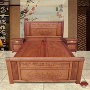 缅甸花梨木中式1.5米单人床红木，高箱储物实木床1.8双人床箱体床
