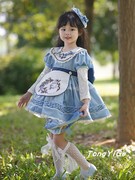 洛丽塔洋气女童宝宝蓬蓬公主，裙周岁生日个月蛋糕裙爱丽丝连衣裙子